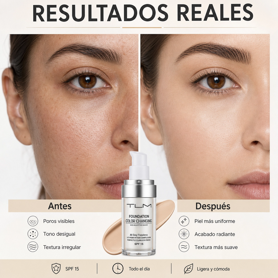 Base Adaptativa TLM SPF 15 | Se Ajusta a Tu Tono de Piel